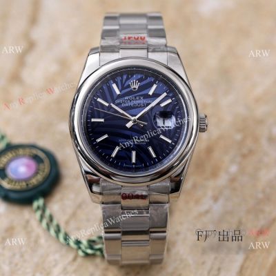 Swiss Quality Rolex Datejust II Palm Dial 41mm Watch Dark Blue Citizen movement
